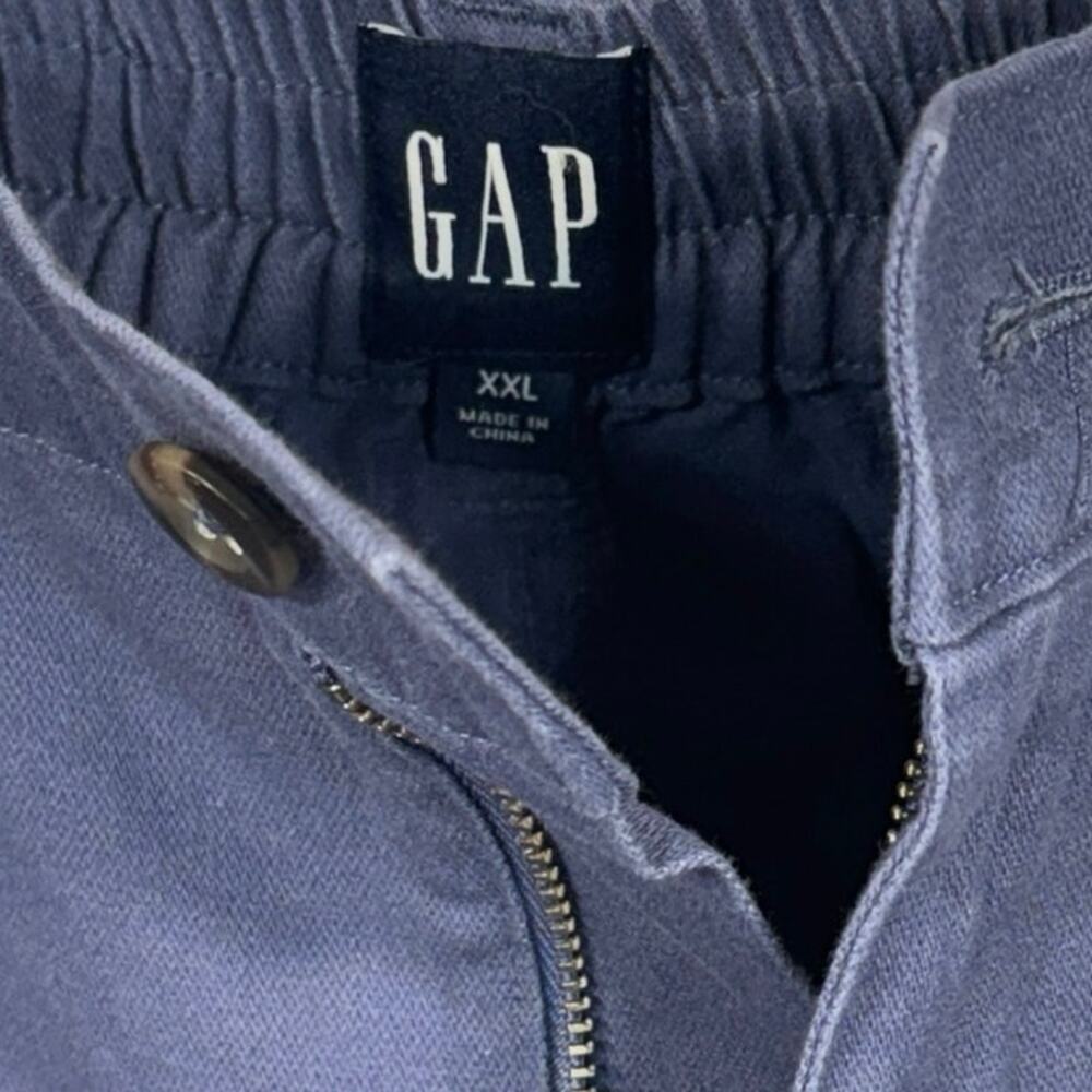 GAP XX-Large Twill Jogger Pants Pockets Zip-Fly Cuffed Hi-Rise Blue Indigo New - Picture 3 of 10